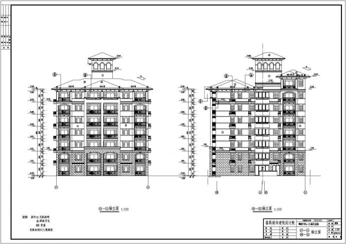 广州八层框剪结构住宅建筑方案图（10、13和14栋）_图1