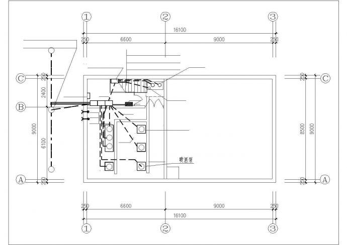 江南某地水泵房电气CAD布置详图_图1
