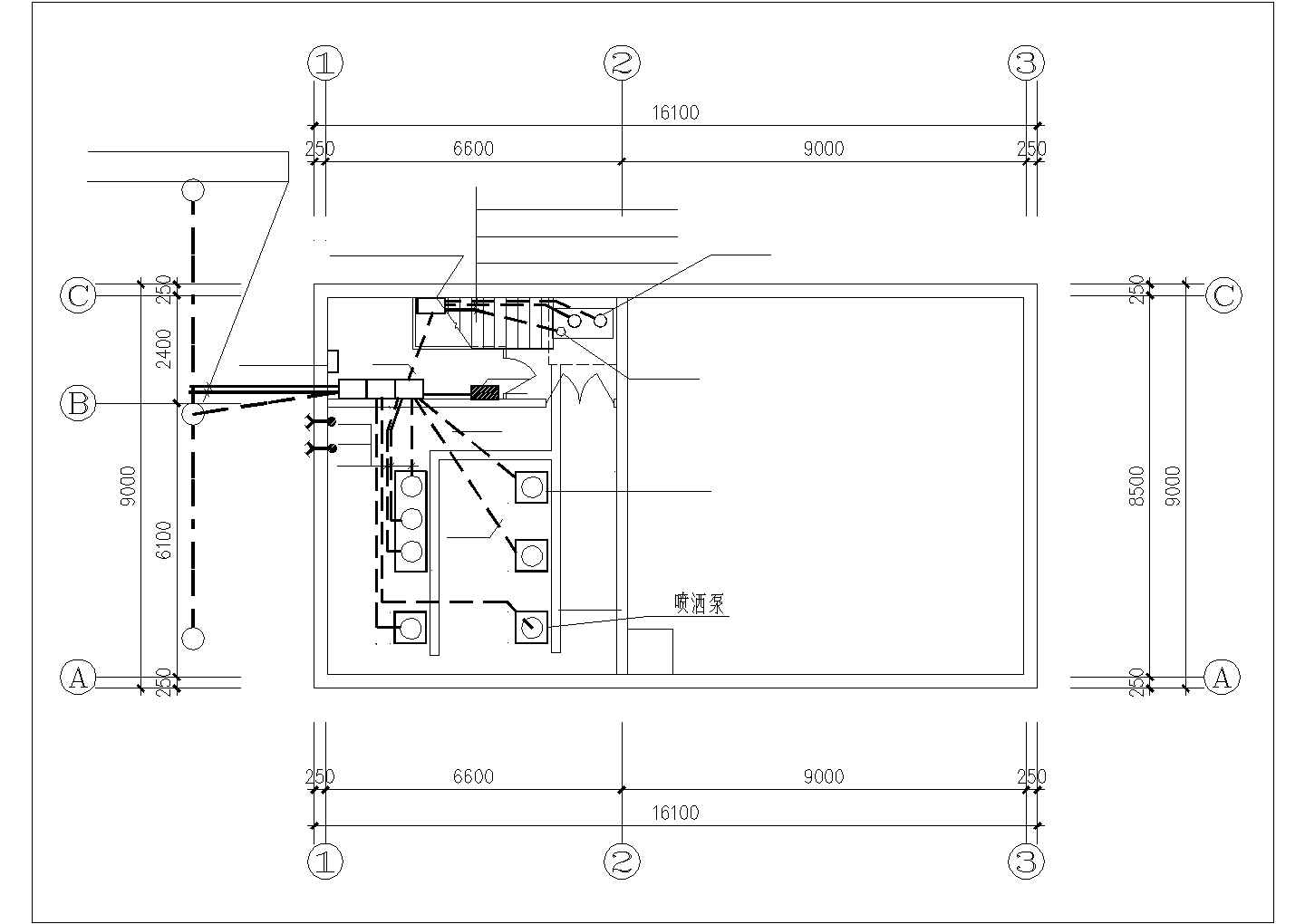 江南某地水泵房电气CAD布置详图