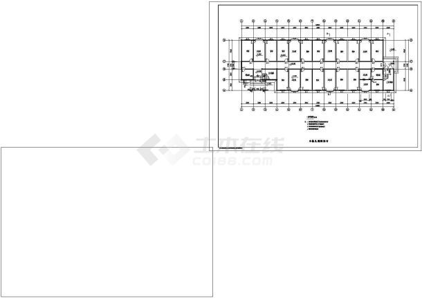 1662平方米某四层小学宿舍建筑设计施工图-图二