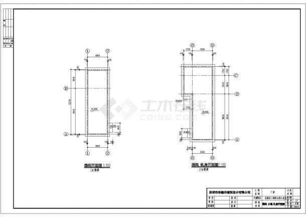 某三层厂区建筑设计图（含门窗表，共10张图）-图一