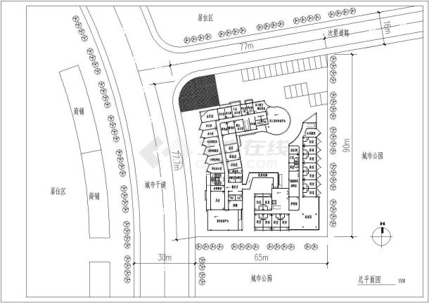 [课程设计]某四层养老院建筑设计-图一