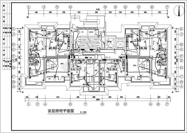 【天津】某住宅楼电气设计cad图-图二