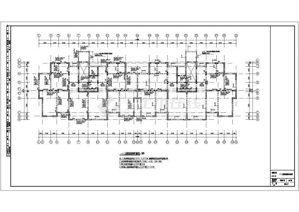 某地12层剪力墙结构住宅全套结构施工图-图二