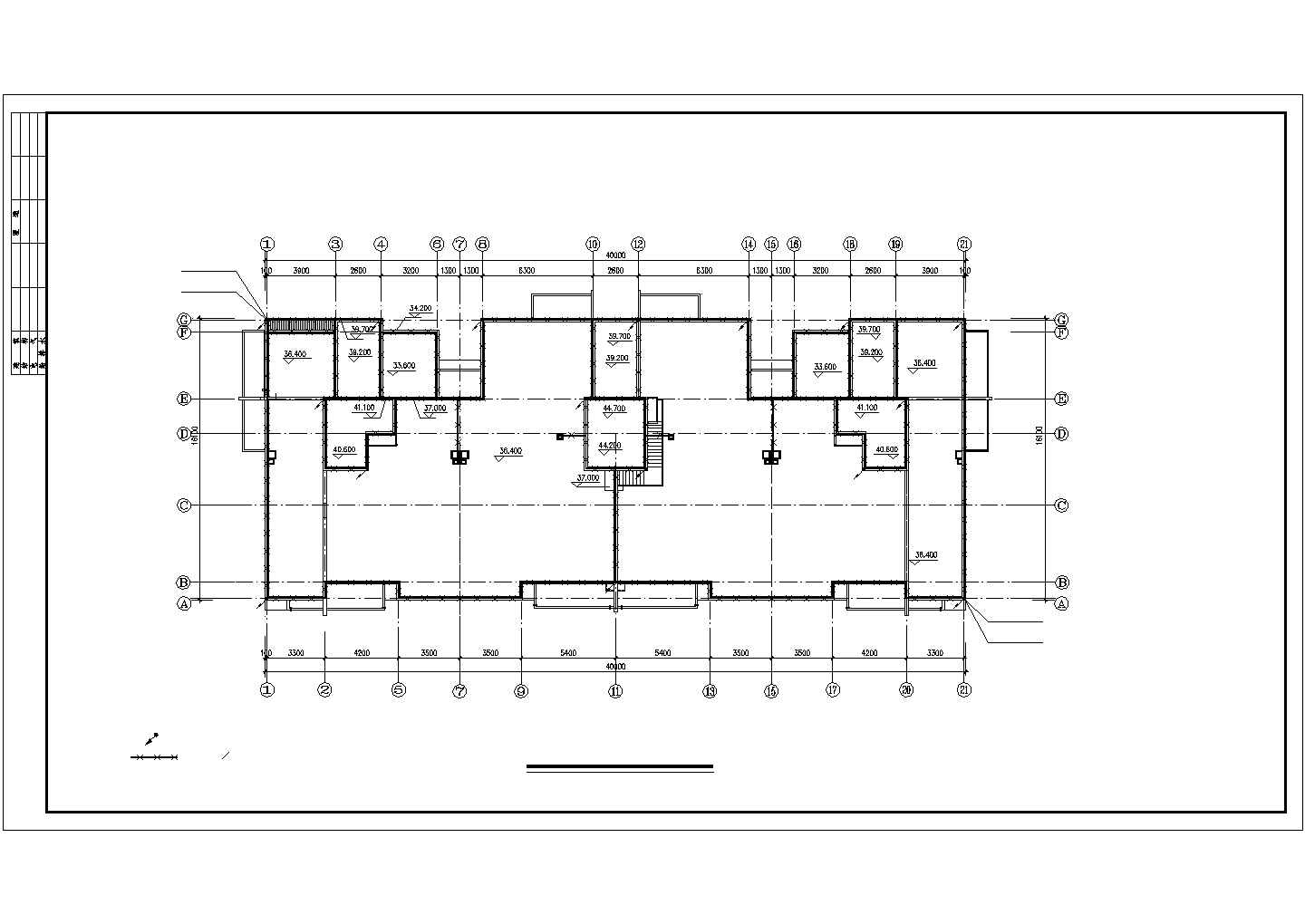 某高层住宅楼电气设计图，地下一层
