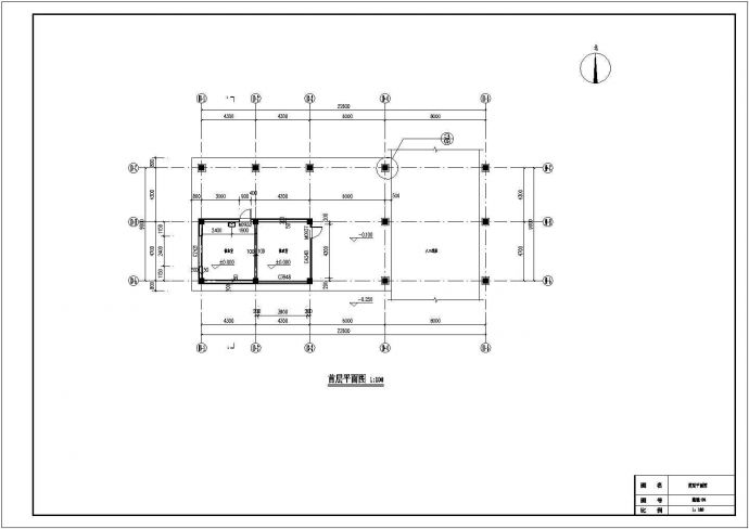 47.52平方米某大门建筑设计施工图_图1
