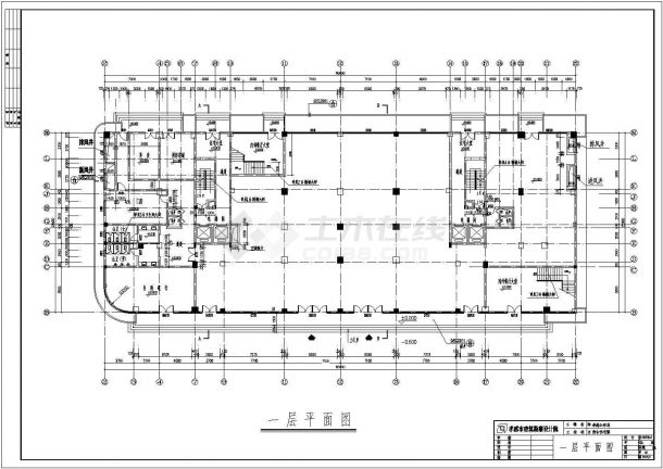 高层建筑施工图（局部屋面平面图及其详图）-图一