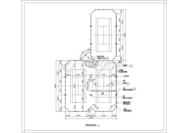 网球场设计施工图纸（场地做法）-图一