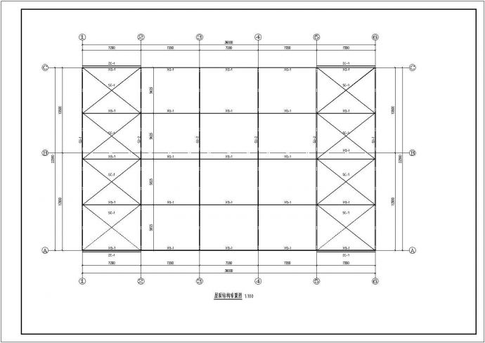 某食堂加盖羽毛球馆结构设计施工图_图1