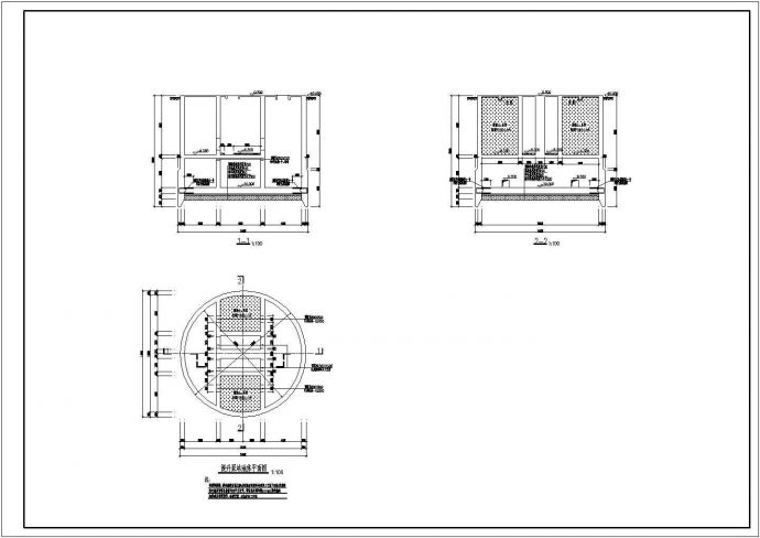 某工程项目圆形沉井全套结构施工图_图1