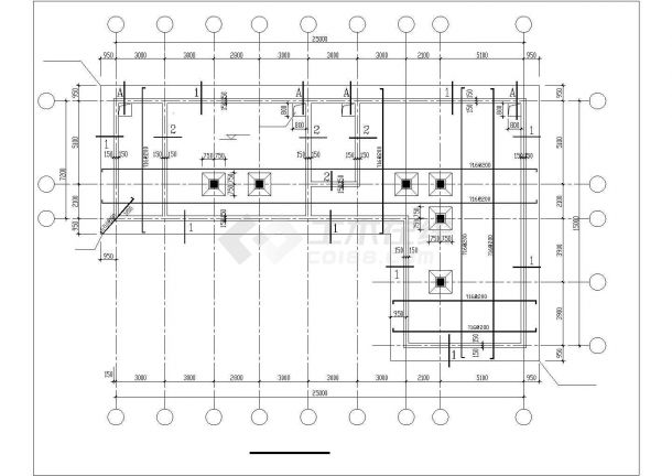 地下一层泵房建筑结构图纸（共9张图纸）-图二
