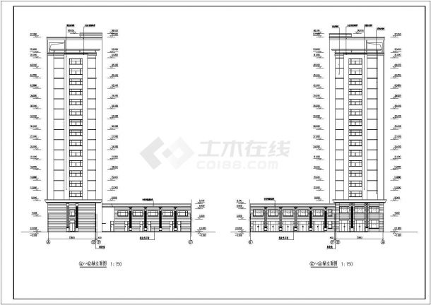17层框支剪力墙结构商住楼建筑结构施工图-图二