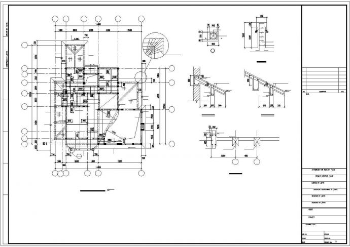 某三层框架结构别墅（A4型）全套建筑图纸_图1