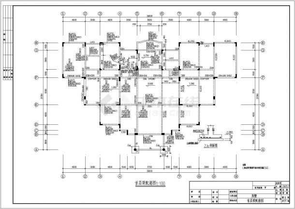 某地上三层别墅结构图纸（含结构设计说明）-图二