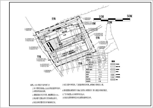 安民县茶研究所建筑三层框架结构办公楼施工图--建筑-图一