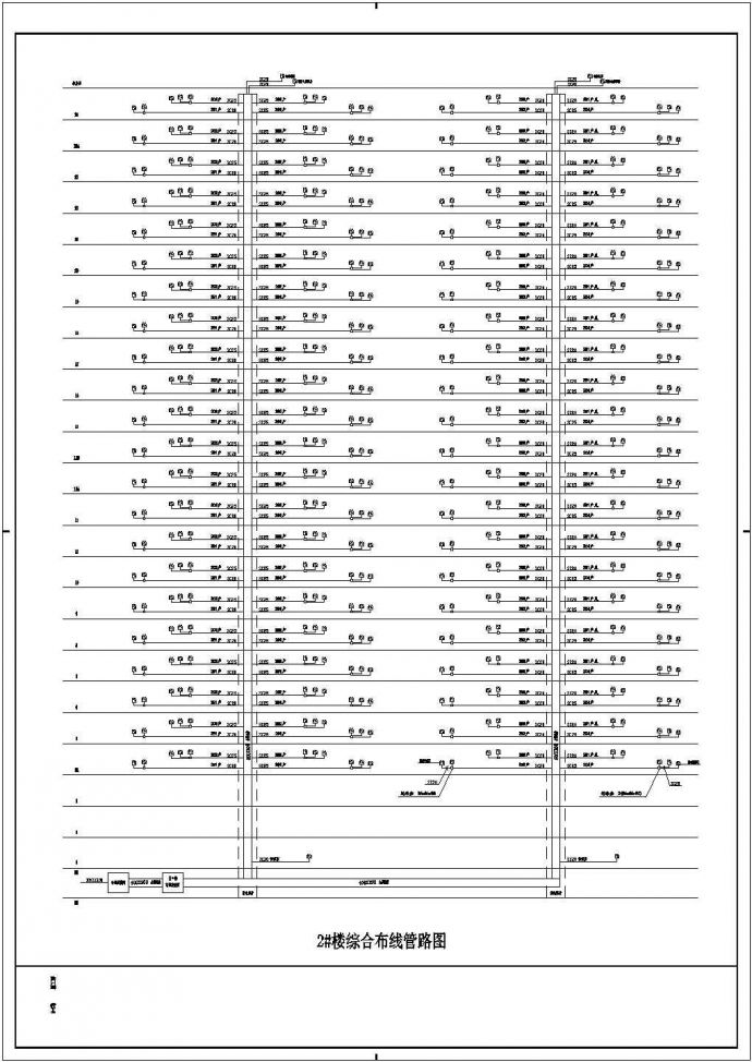 高层住宅楼电气设计图纸（地下二层）_图1