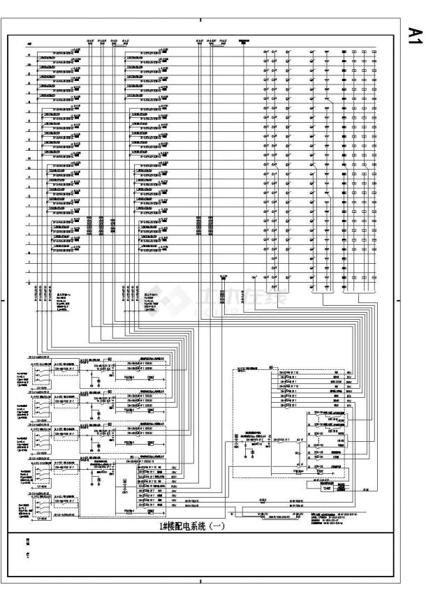 二十五层高层住宅楼电气设计图纸（低压配电）-图二