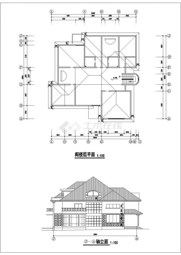 某二层单体别墅建筑结构设计施工图（多套）-图一