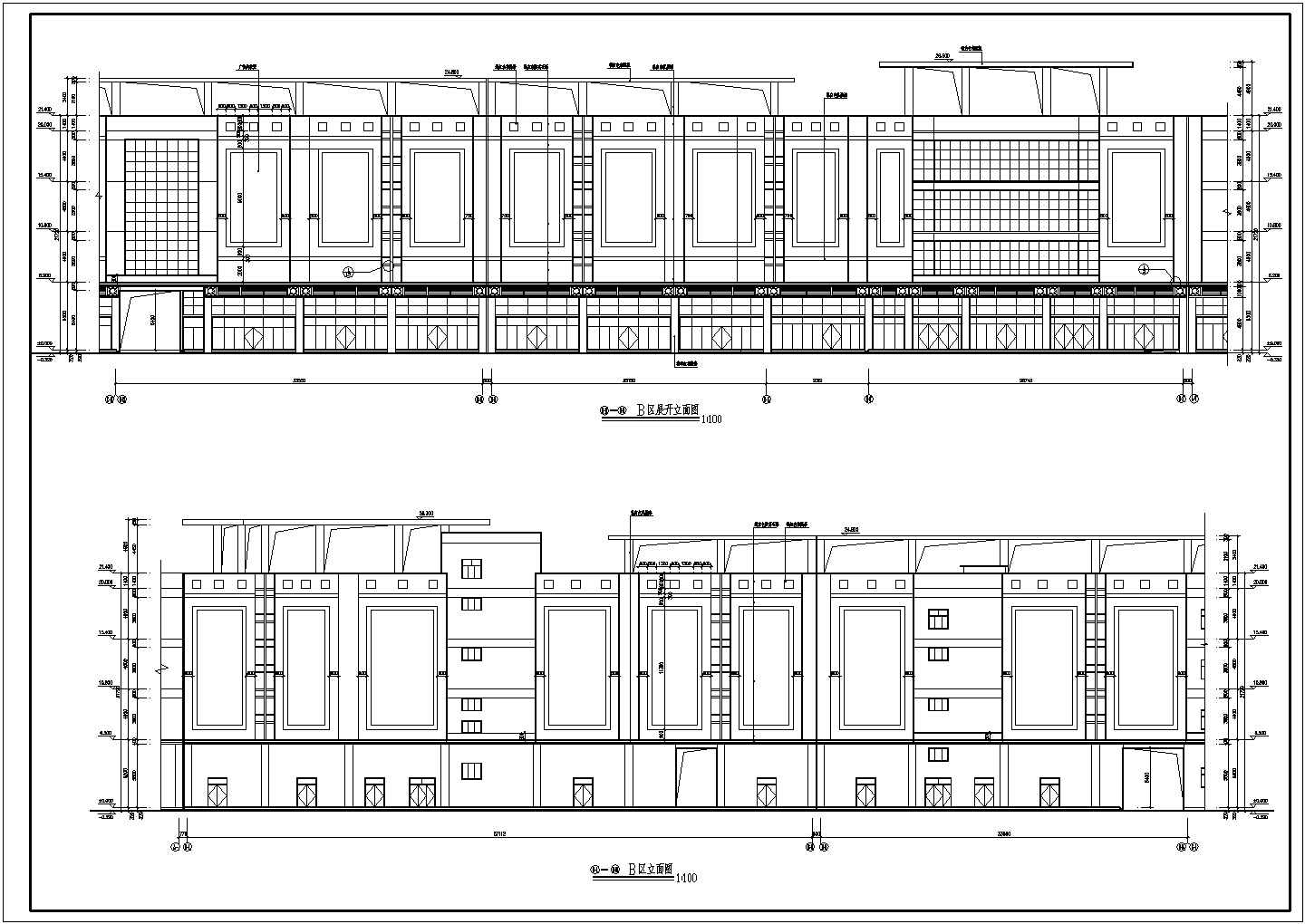 江苏四层框架结构家具商场建筑设计施工图