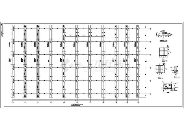 某仓商贸有限公司钢结构超市结构设计施工图-图一