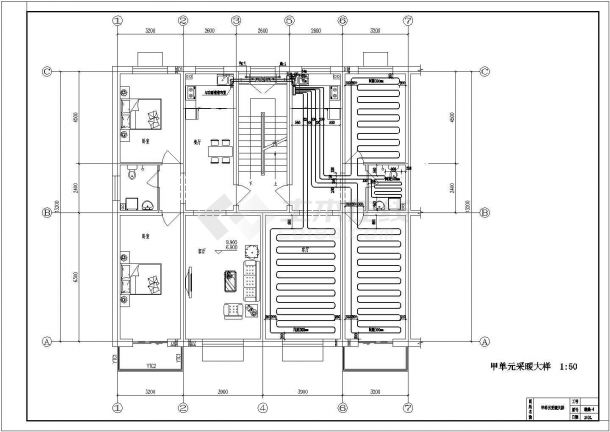 某地综合楼地板辐射采暖设计施工图-图二