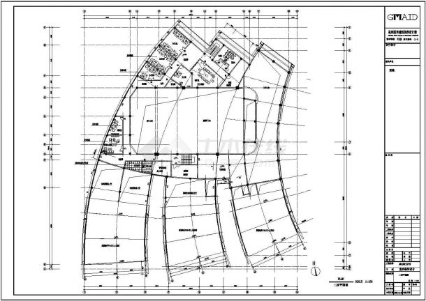浙江两层框架结构文化馆室内装修设计施工图-图二