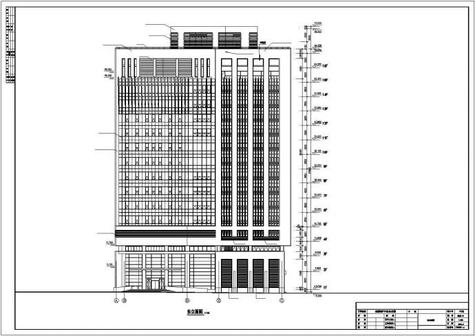 某地区综合楼建筑立面图（F10建筑）_图1