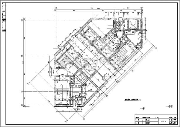 核心筒详图(F10建筑施工图)-图二