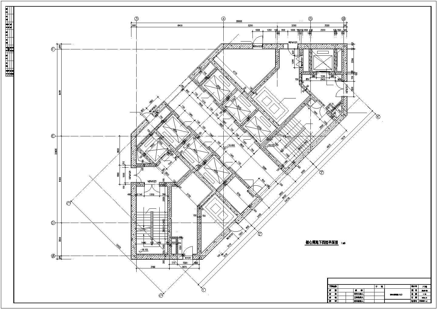 核心筒详图(F10建筑施工图)
