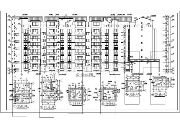某地7层混合结构住宅楼建筑施工图-图一