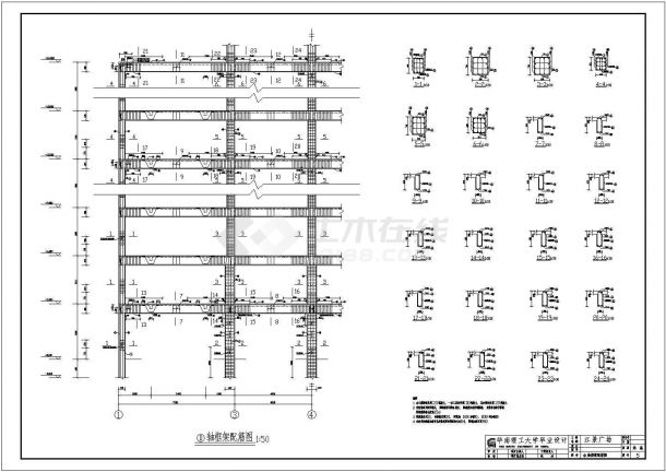 【江景】广场结构设计施工图-图一