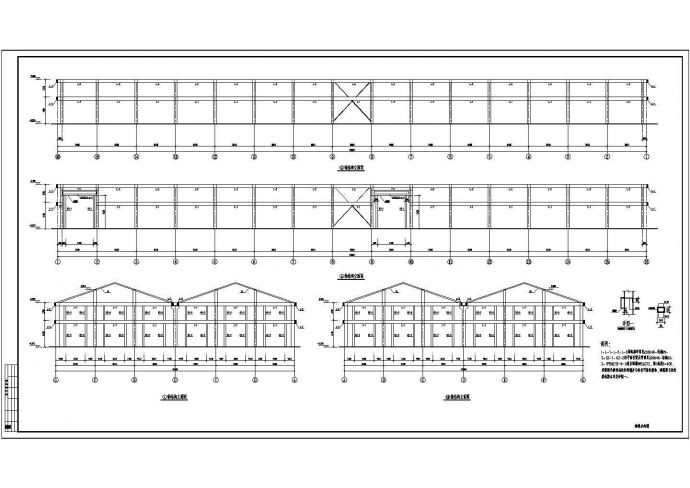 某地单层排架结构厂房全套结构施工图_图1