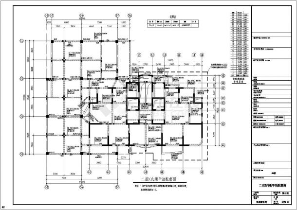 某多层框架结构商住楼住宅部分结构设计施工图-图一