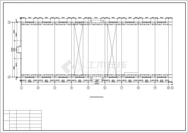 某24x66m带行车钢结构厂房建筑结构施工图-图二