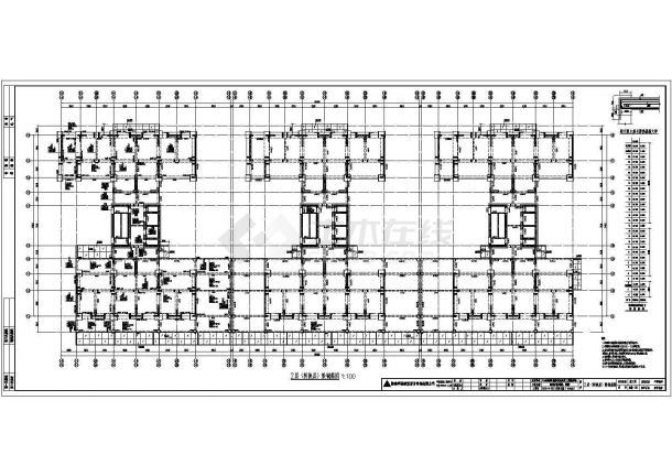三亚26层多塔带转换层住宅楼框支剪力墙结构施工图-图一