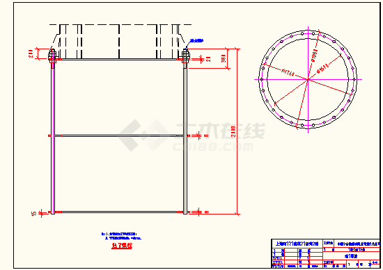 单管塔设计图纸（含制作安装说明，共15张）-图二