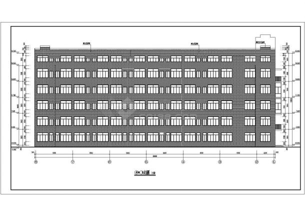 某学校五层框架结构综合教学楼建筑设计施工图-图一