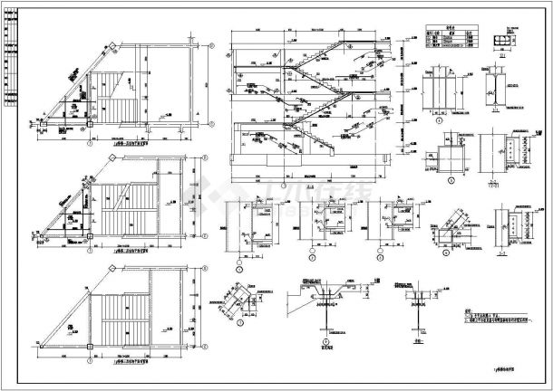 某钢结构售楼处设计图纸（桩基础，共26张图）-图一