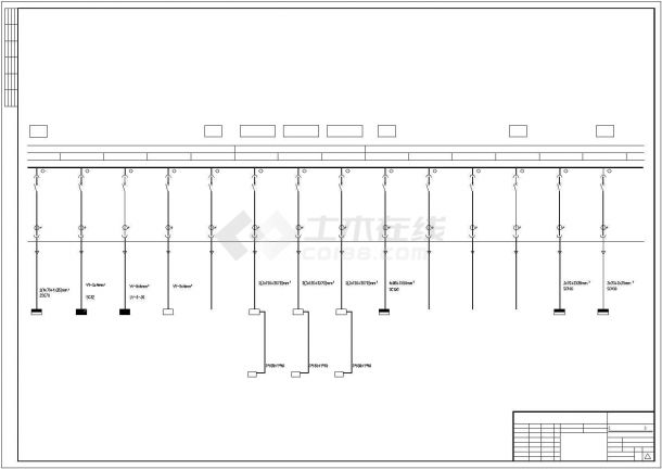 某大型工厂机房电气结构CAD大样详图-图二