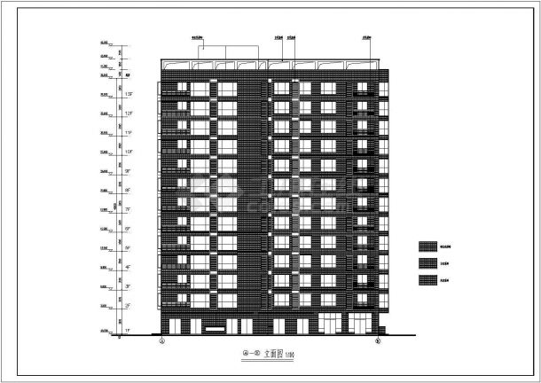 某地区某13层住宅楼建筑设计施工图-图二