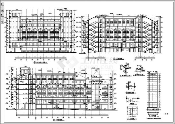 某地7层框架结构学生宿舍建筑设计扩初图-图二