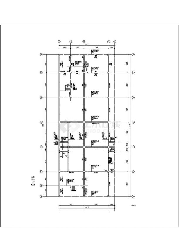 某三层框架结构安置房结构设计施工图（桩基础）-图一