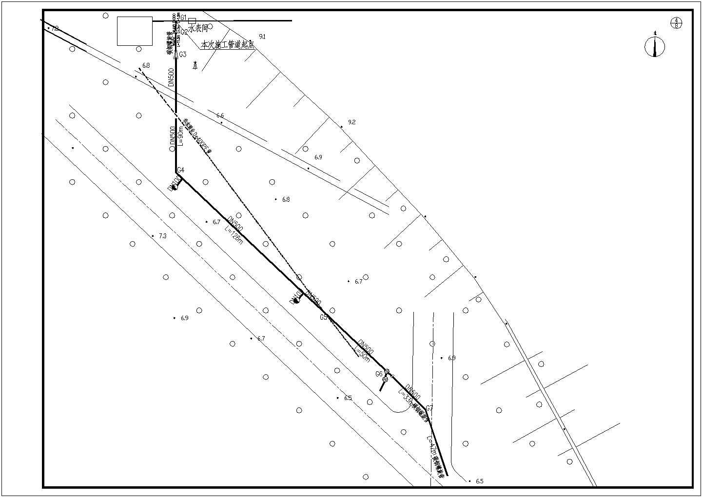 某市政给水管网工程输水管道设计图