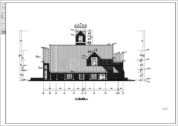 某两层框架结构教堂建筑设计施工图纸-图二