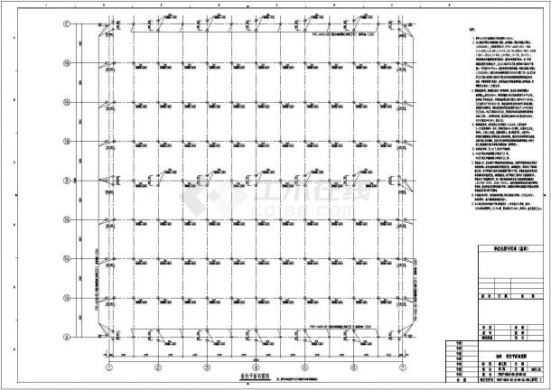 某地两连跨单层轻型门式钢架厂房结构施工图纸-图二