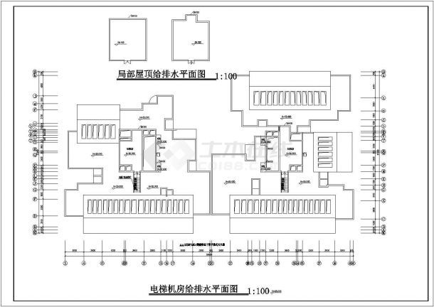 重庆某区县18层商住楼给排水设计图-图一