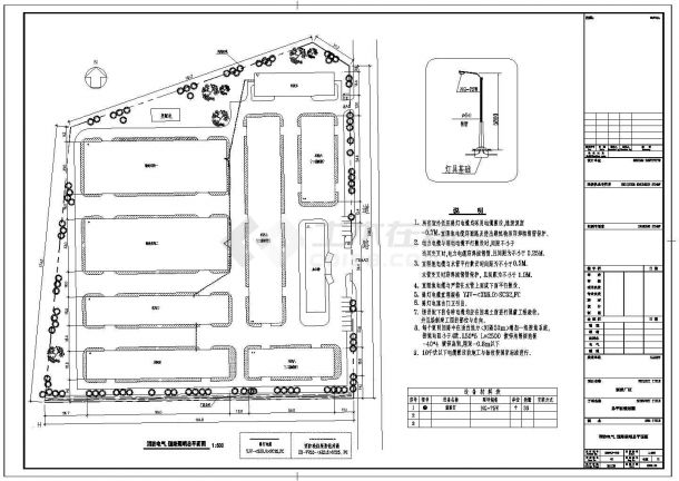 【苏州】某厂区路灯工程电气图纸，含照明设计-图二
