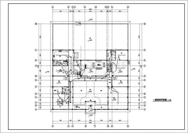 两层四合院电气设计图纸，共10张图-图一