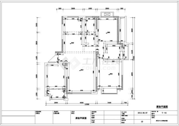 【江苏】新中式风格两居室样板间施工图（含效果图）-图一