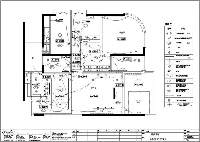珠海某地三室二厅住宅装修设计施工图_图1